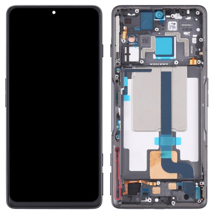 Original LCD Screen and Digitizer Full Assembly with Frame for Xiaomi Redmi K50 Gaming/Poco F4 GT(Black)-garmade.com