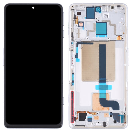 Original LCD Screen and Digitizer Full Assembly with Frame for Xiaomi Redmi K50 Gaming/Poco F4 GT(White)-garmade.com