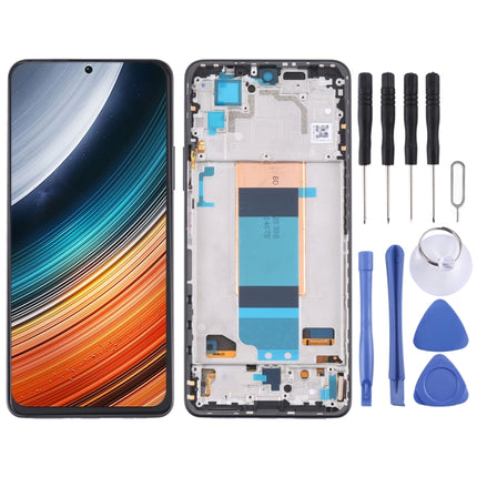 Original LCD Screen for Xiaomi Redmi K40S Digitizer Full Assembly with Frame(Black)-garmade.com