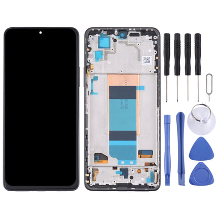 Original LCD Screen for Xiaomi Redmi K40S Digitizer Full Assembly with Frame(Black)-garmade.com