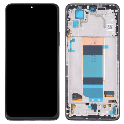 Original LCD Screen for Xiaomi Redmi K40S Digitizer Full Assembly with Frame(Black)-garmade.com