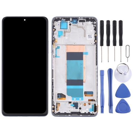 Original LCD Screen for Xiaomi Redmi K40S Digitizer Full Assembly with Frame(Blue)-garmade.com