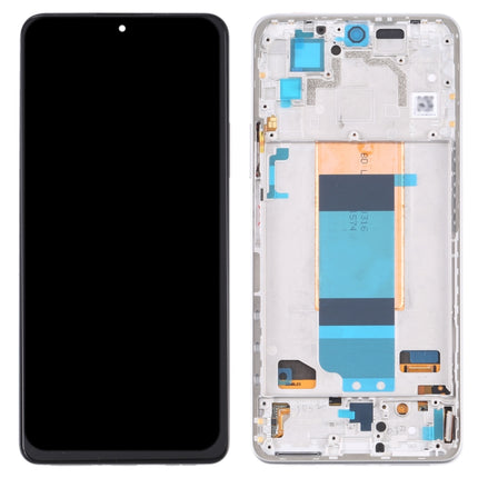 Original LCD Screen for Xiaomi Redmi K40S Digitizer Full Assembly with Frame(Silver)-garmade.com