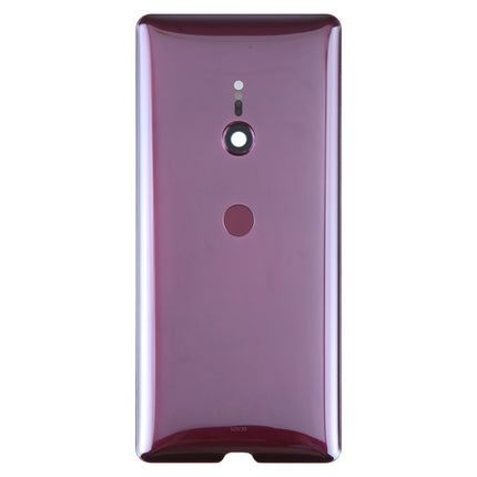 Original Battery Back Cover with Fingerprint for Sony Xperia XZ3(Rose Red)-garmade.com