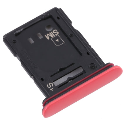 SIM Card Tray + Micro SD Card Tray for Sony Xperia 10 III (Red)-garmade.com