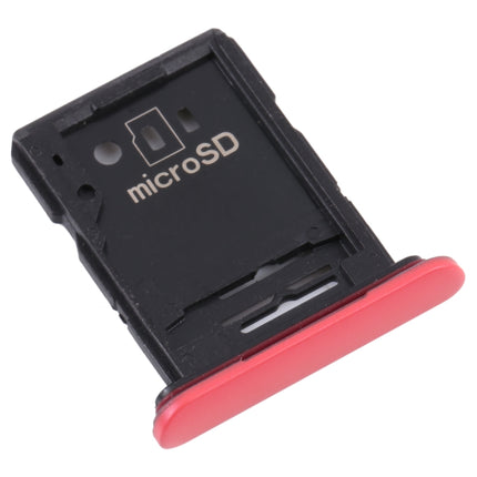 SIM Card Tray + Micro SD Card Tray for Sony Xperia 10 III (Red)-garmade.com