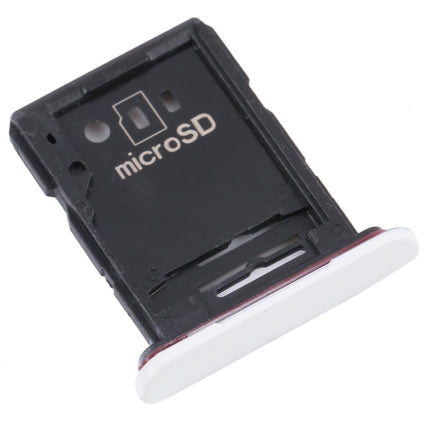 SIM Card Tray + Micro SD Card Tray for Sony Xperia 10 III (White)-garmade.com