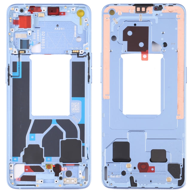 For OPPO Reno7 5G China PFJM10 Original Front Housing LCD Frame Bezel Plate (Blue)-garmade.com