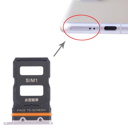 SIM Card Tray + SIM Card Tray for Xiaomi 12/12X/12 Pro (Silver)-garmade.com