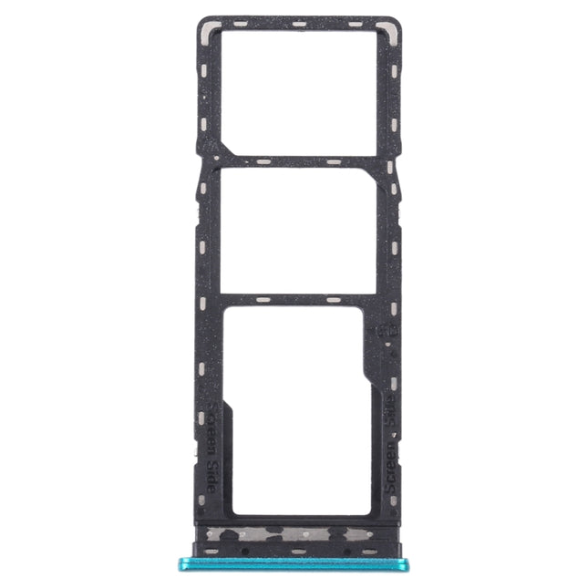 For Infinix Note 7 X690B X690 SIM Card Tray + SIM Card Tray + Micro SD Card Tray (Green)-garmade.com