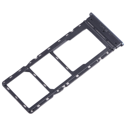 For Infinix Note 10 Pro/Note 10 Pro NFC X695 SIM Card Tray + SIM Card Tray + Micro SD Card Tray (Black)-garmade.com