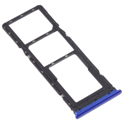For Tecno Spark 5 Air/Spark 5 Pro/Spark 5 SIM Card Tray + SIM Card Tray + Micro SD Card Tray (Blue)-garmade.com