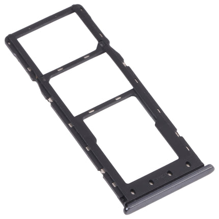 For Tecno Spark 6 KE7 SIM Card Tray + SIM Card Tray + Micro SD Card Tray (Black)-garmade.com