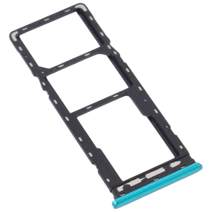 For Tecno Spark Go 2022/Spark 6 Go SIM Card Tray + SIM Card Tray + Micro SD Card Tray (Green)-garmade.com