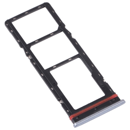 For Tecno Spark 7P KF7J SIM Card Tray + SIM Card Tray + Micro SD Card Tray (Silver)-garmade.com