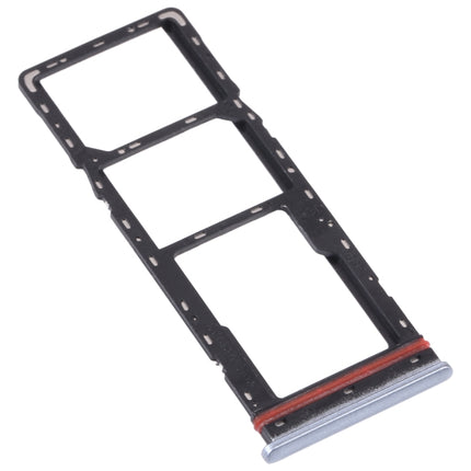For Tecno Camon 17 Pro CG8 CG8H SIM Card Tray + SIM Card Tray + Micro SD Card Tray (Silver)-garmade.com