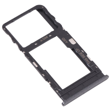 Original SIM Card Tray + Micro SD Card Tray for TCL 10L/10 Lite T770H T770B(Black)-garmade.com