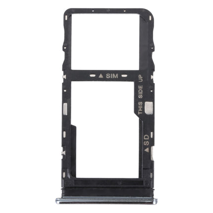 Original SIM Card Tray + Micro SD Card Tray for TCL 10L/10 Lite T770H T770B(Silver)-garmade.com