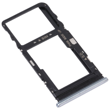 Original SIM Card Tray + Micro SD Card Tray for TCL 10L/10 Lite T770H T770B(Silver)-garmade.com