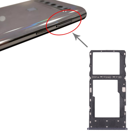 SIM Card Tray + SIM Card Tray / Micro SD Card Tray for TCL 10 5G T790Y T790H (Grey)-garmade.com