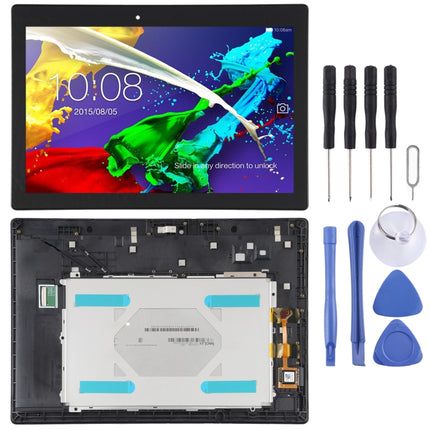 OEM LCD Screen for Lenovo Tab 2 A10-70 A10-70F A10-70L Digitizer Full Assembly with Frame (Black)-garmade.com