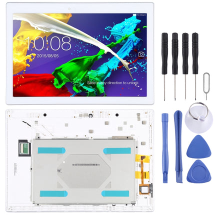 OEM LCD Screen for Lenovo Tab 2 A10-70 A10-70F A10-70L Digitizer Full Assembly with Frame (White)-garmade.com