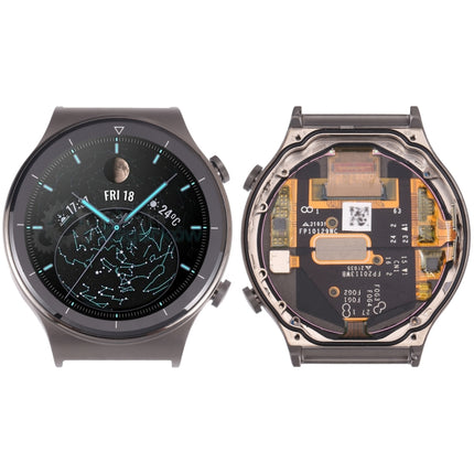 Original Sapphire Material LCD Screen and Digitizer Full Assembly With Frame for Huawei Watch GT 2 Pro VID-B19(Grey)-garmade.com