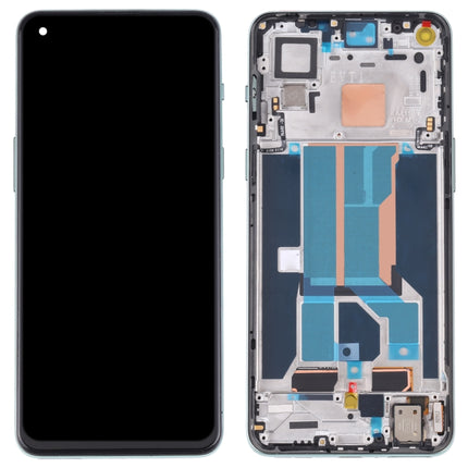 For OnePlus Nord 2 5G DN2101 DN2103 Digitizer Full Assembly with Frame OEM LCD Screen (Green)-garmade.com