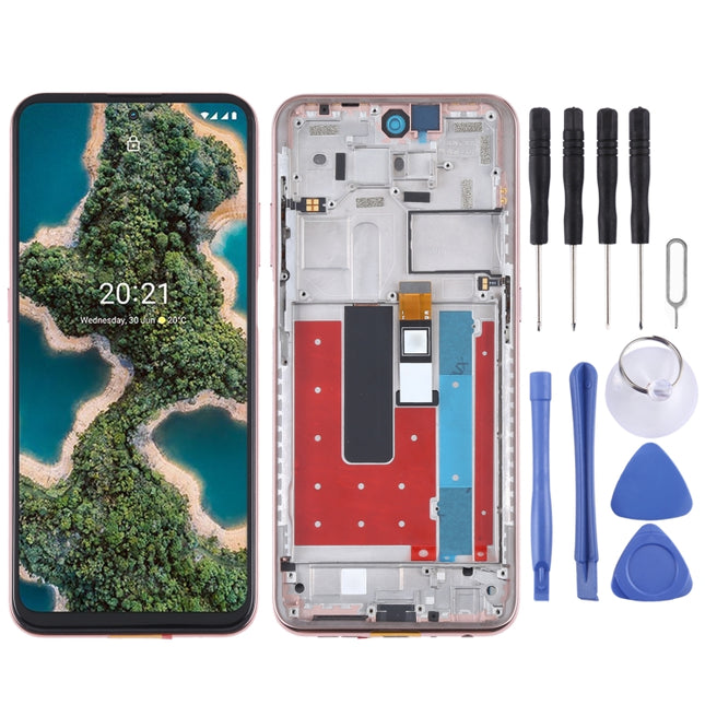 TFT LCD Screen for Nokia X20 TA-1341 TA-1344 Digitizer Full Assembly with Frame (Gold)-garmade.com