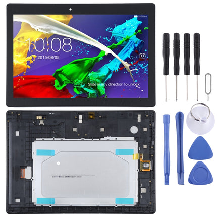 OEM LCD Screen for Lenovo Tab 2 A10-30 YT3-X30 Digitizer Full Assembly with Frame (Black)-garmade.com