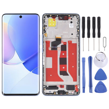 Original OLED LCD Screen for Huawei Nova 9 Digitizer Full Assembly with Frame(Blue)-garmade.com