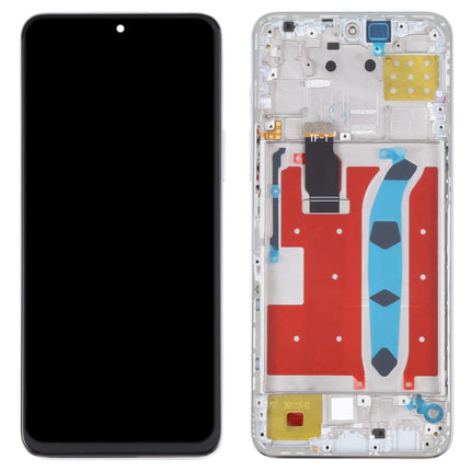 Original LCD Screen for Honor X8 Digitizer Full Assembly with Frame(Silver)-garmade.com