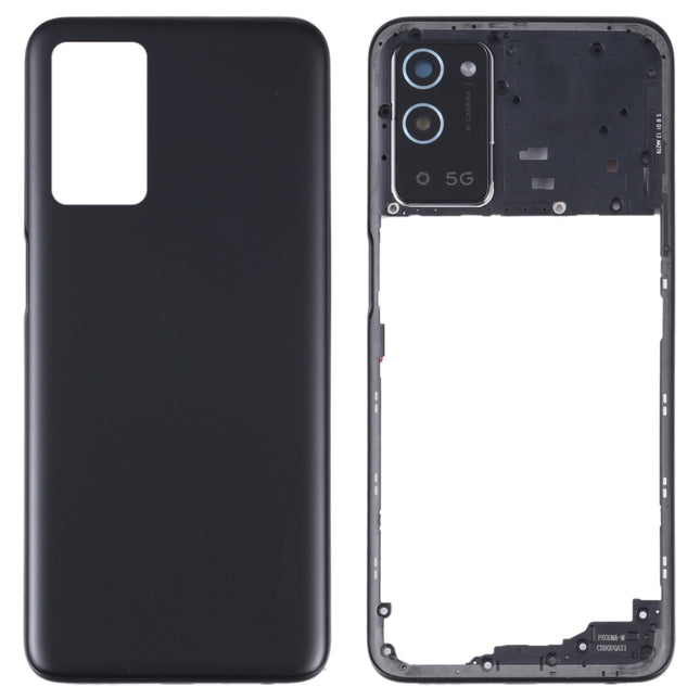 For OPPO A56 5G Battery Back Cover with Middle Frame (Black)-garmade.com