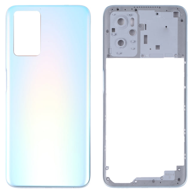 For OPPO A36/A76 Battery Back Cover with Middle Frame (Blue)-garmade.com