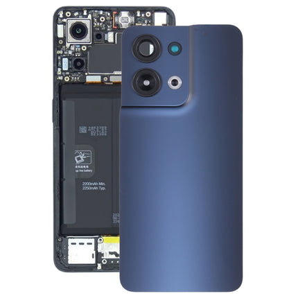 For OPPO Reno8 Original Battery Back Cover with Camera Lens Cover(Black)-garmade.com