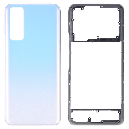 For vivo Y53s 5G Battery Back Cover with Middle Frame (Silver)-garmade.com