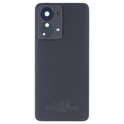For OnePlus Nord 2T Battery Back Cover with Camera Lens (Black)-garmade.com