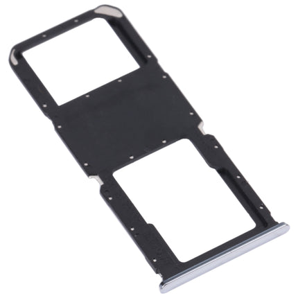 For OnePlus Nord N200 5G DE2118 / DE2117 SIM Card Tray + Micro SD Card Tray (Silver)-garmade.com