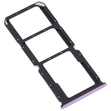 For OnePlus Nord N200 5G DE2118 / DE2117 SIM Card Tray + SIM Card Tray + Micro SD Card Tray (Purple)-garmade.com