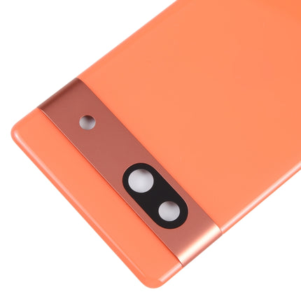 For Google Pixel 7A Original Battery Back Cover with Camera Lens Cover(Orange)-garmade.com