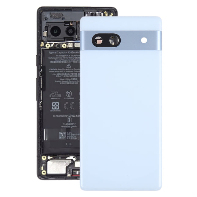 For Google Pixel 7A Original Battery Back Cover with Camera Lens Cover(Blue)-garmade.com