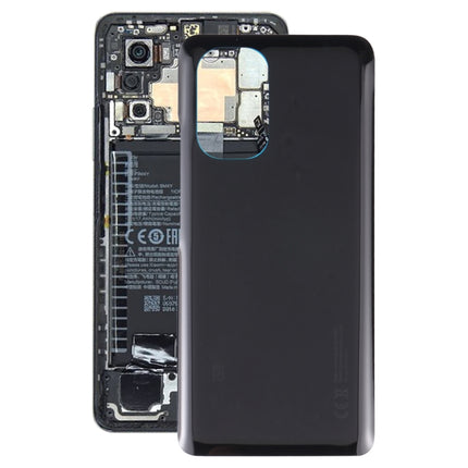 Glass Battery Back Cover for Xiaomi Poco F3(Black)-garmade.com