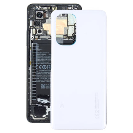 Glass Battery Back Cover for Xiaomi Poco F3(White)-garmade.com