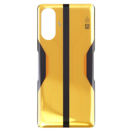 Glass Battery Back Cover for Xiaomi Redmi K40 Gaming(Yellow)-garmade.com