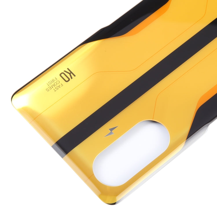 Glass Battery Back Cover for Xiaomi Redmi K40 Gaming(Yellow)-garmade.com