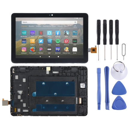 OEM LCD Screen For Amazon Kindle Fire HD 8 Plus/HD 8 2020/Kids 10th gen Digitizer Full Assembly with Frame (Black)-garmade.com
