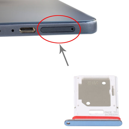 SIM Card Tray + Micro SD Card Tray For Xiaomi Redmi Note 11 Pro 4G/Redmi Note 11 Pro 5G/Redmi Note 11E Pro/Redmi Note 11 Pro+ 5G India/Poco X4 Pro 5G (Blue)-garmade.com