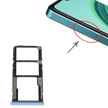 SIM Card Tray + SIM Card Tray + Micro SD Card Tray For Xiaomi Redmi Note 11E (Blue)-garmade.com