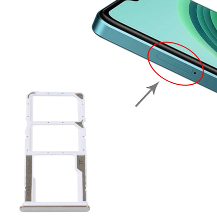 SIM Card Tray + SIM Card Tray + Micro SD Card Tray For Xiaomi Redmi Note 11E (Silver)-garmade.com