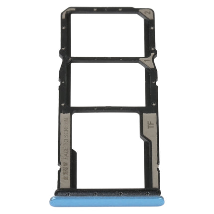 SIM Card Tray + SIM Card Tray + Micro SD Card Tray For Xiaomi Redmi 10C/Redmi 10 India/Poco C40(Blue)-garmade.com